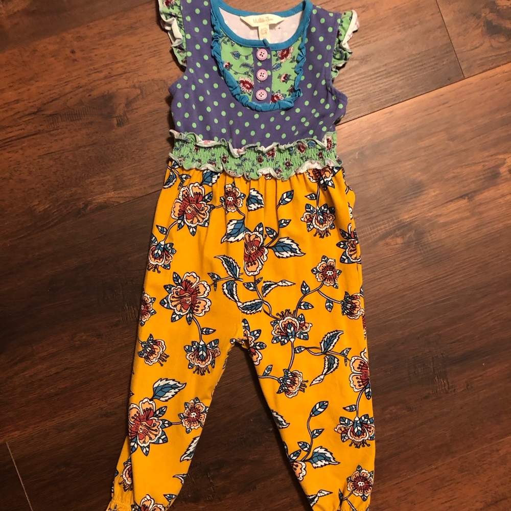EUC Matilda Jane Toddle Off romper jumpsuit 12-18M Choose Your Path